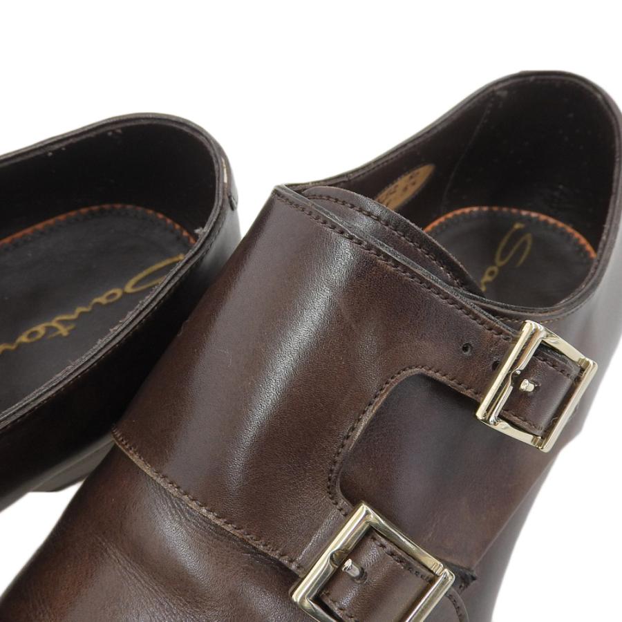 SANTONI（サントーニ） 美品 カーフ ダブルモンクストラップシューズ
