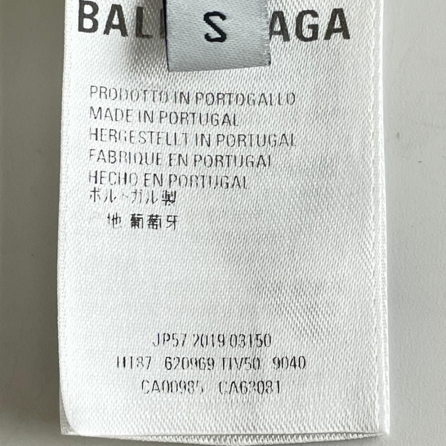バレンシアガ ホワイト 620969 symbolicロゴ 半袖Tシャツ ホワイト S トップス コットン メンズ 中古 【CONCERT】
