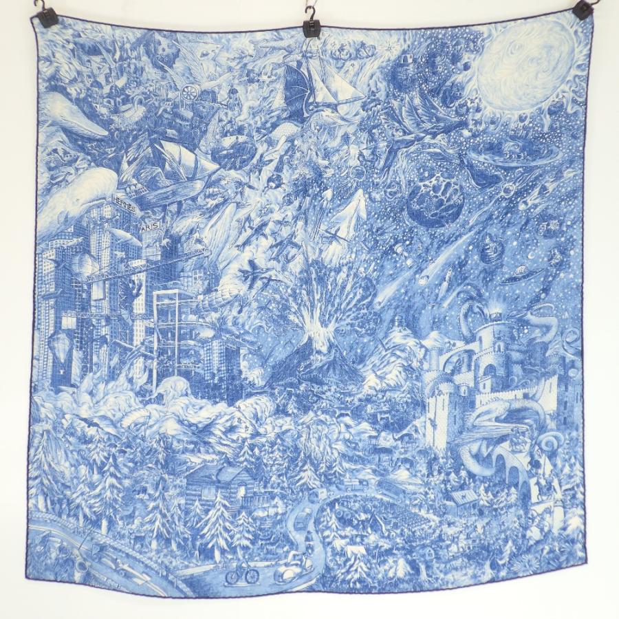 美品 HERMES エルメス Nothing But a Dreamer カレ100 シルク混