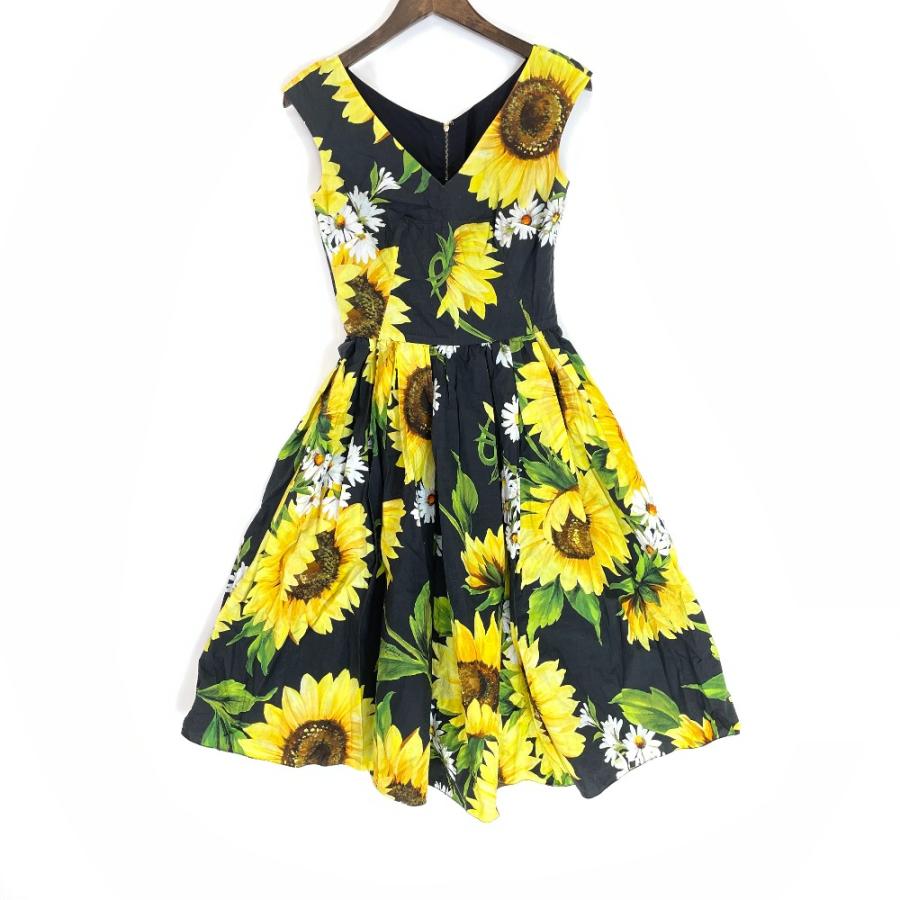 Dolce＆Gabbana 17SS F6XA4T FS53X ひまわりプリント ノースリーブ 
