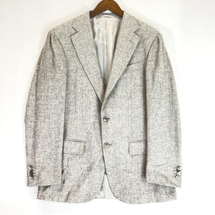 Ermenegildo Zegna グレー COTURE カシミヤシルク ヘリンボーン 