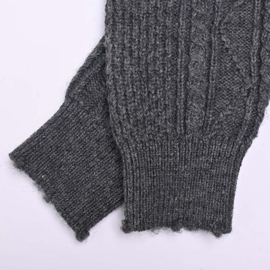 DENHAM デンハム グレー 01221171002 CRAFT KNIT ダメージ加工ニット L