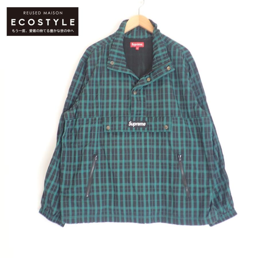 Supreme 18AW Nylon Plaid Pullover グリーン×ブラック チェック Supreme 18AW Nylon Plaid Pullover グリーン×ブラック チェック