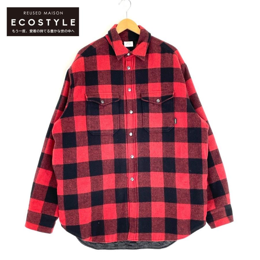 Vetements ヴェトモン 18AW レッド×ブラック MAH18SH13 ウール 中綿 