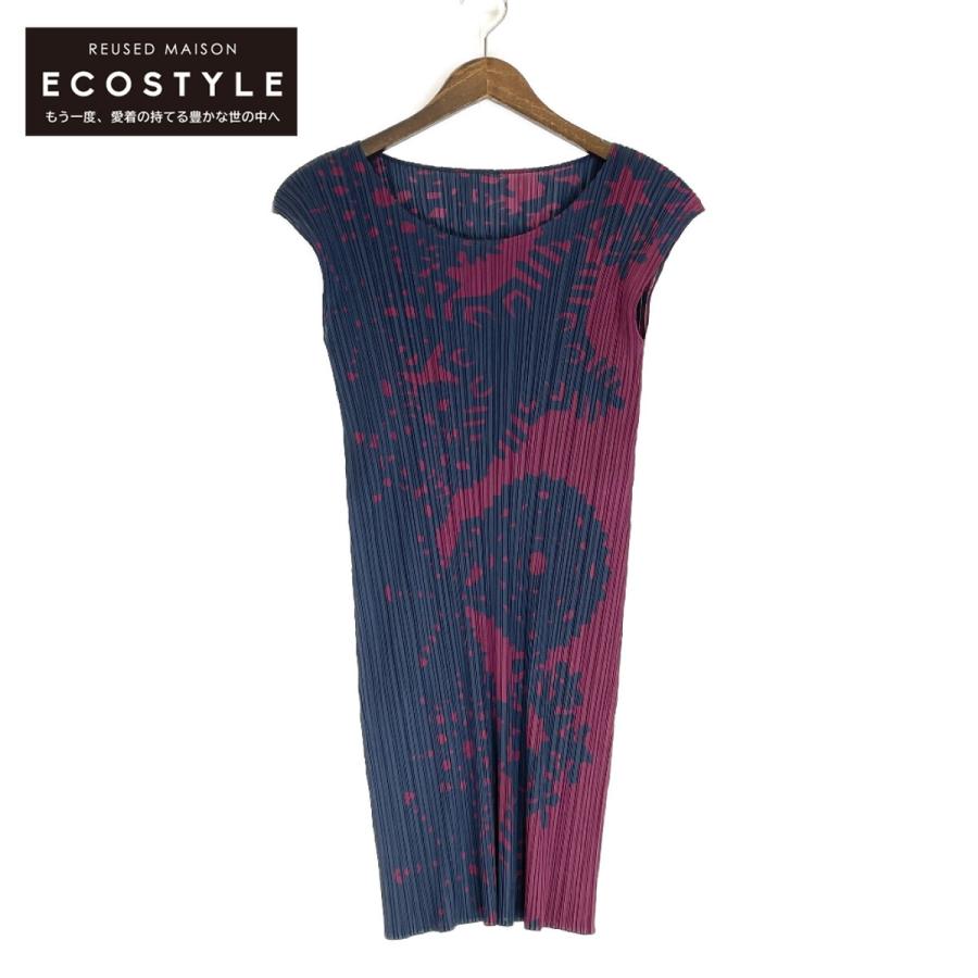 新品同様/ PLEATS PLEASE プリーツプリーズ PP43-JT806 総柄 プリーツ  