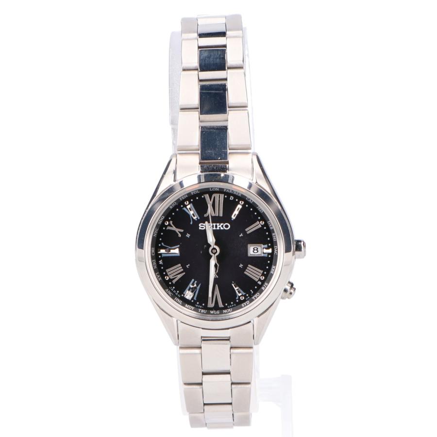 SEIKO ルキア SSQV055 チタン 電波ソーラー 天然ダイヤ SEIKO（セイコー） 美品/ LUKIAルキア SSQV055 ダイヤモンド入り文字盤