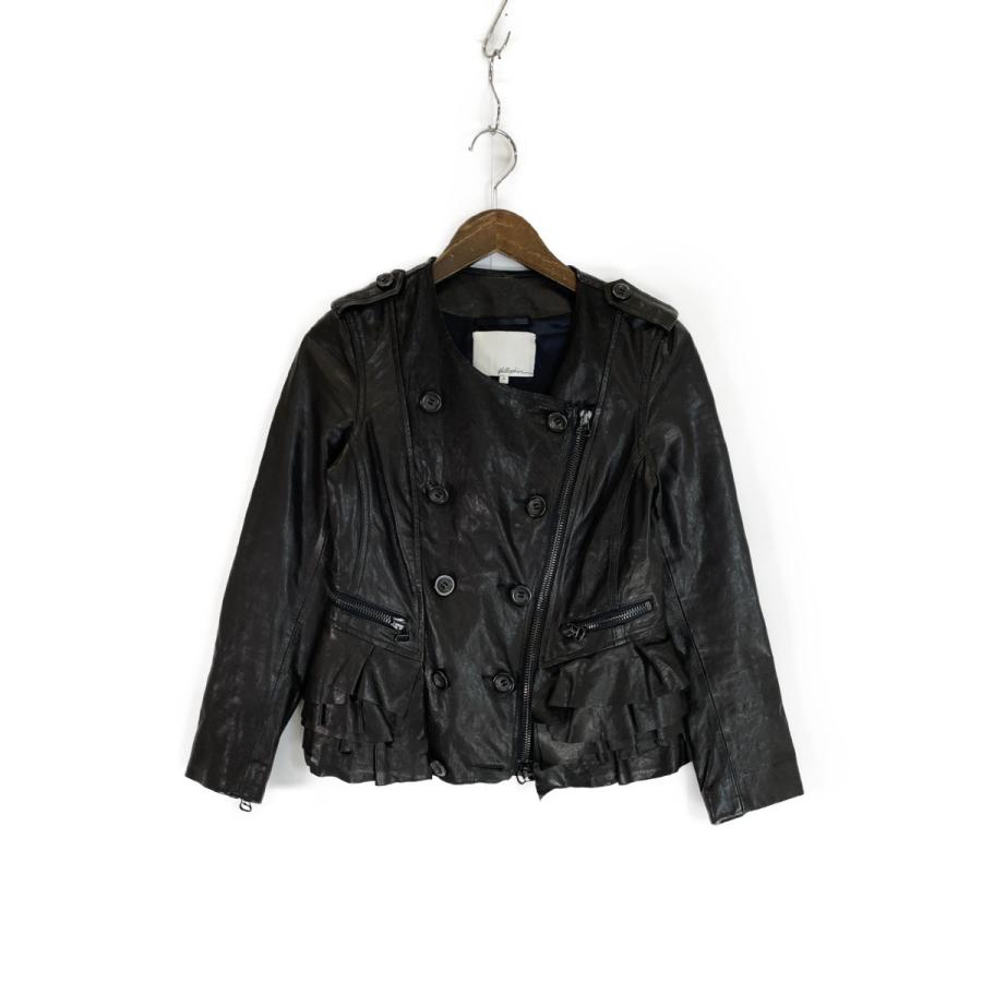 3.1フィリップリム　フリルラムレザーブルゾン 3.1フィリップリムフリルラムレザーブルゾン