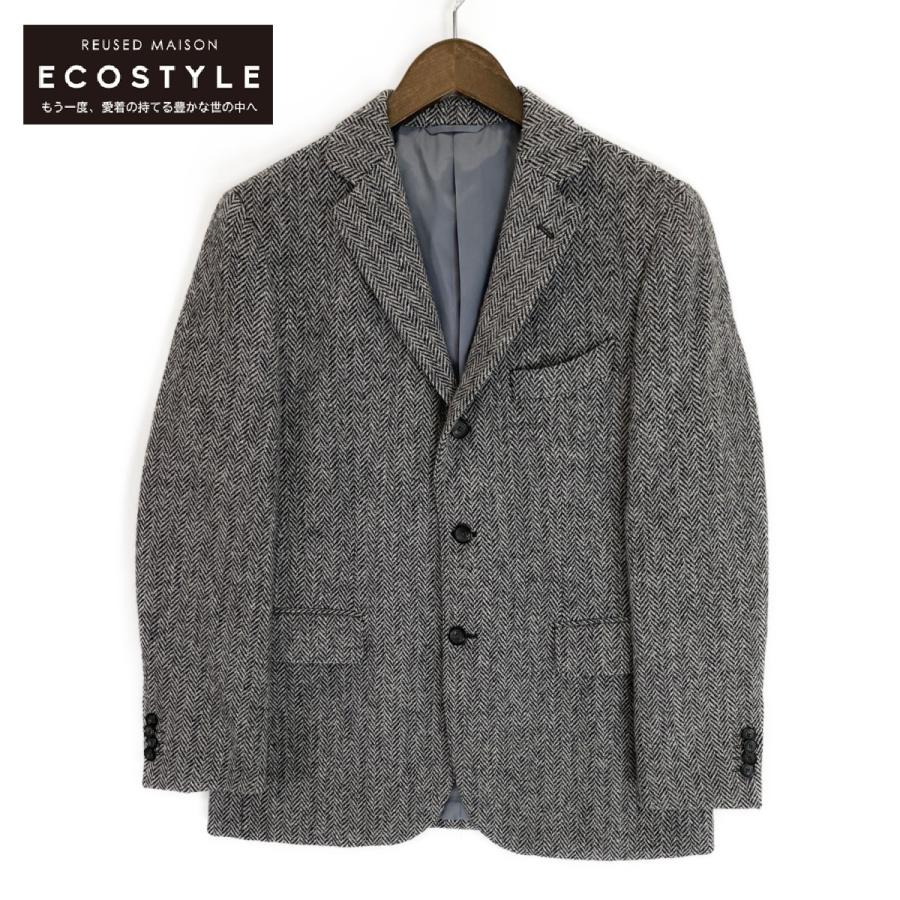 新品未使用Harris Tweed ヘリンボーンジャケット グレー MITSUMINE ミツミネ ×ハリスツイード グレー 1011-18-0152 ハリス
