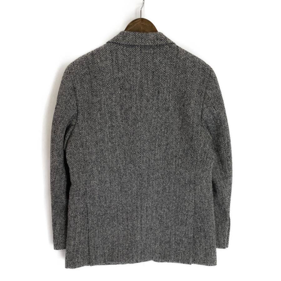 極美品 ミツミネ ハリスツイード テーラードジャケット ヘリンボーン グレー M ミツミネ x ハリスツイード シングル テーラードジャケット