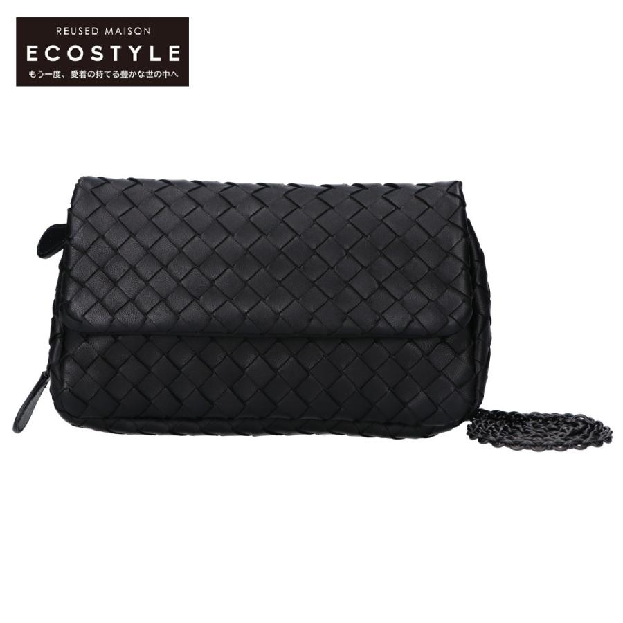 美品 BOTTEGA VENETA ボッテガヴェネタ イントレチャート チェーンミニ 