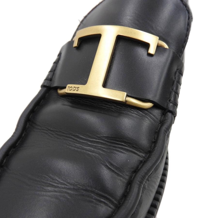 TOD'S トッズ ロゴ金具 Tタイムレス ローファー シューズ レディース