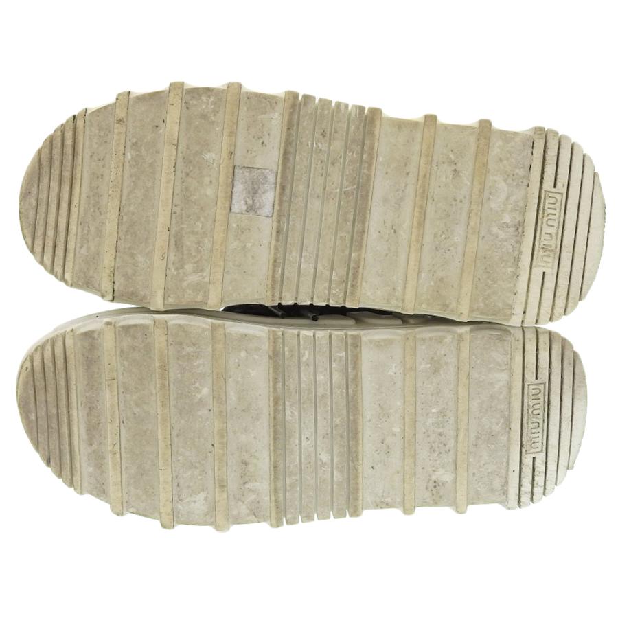 miu miu（ミュウミュウ） ロゴ ファブリック 厚底 スニーカー シューズ