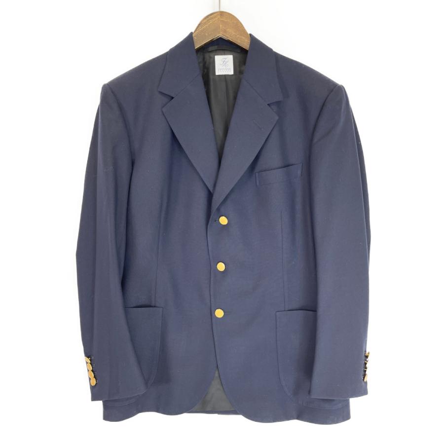 FUMIYA HIRANO フミヤヒラノ ネイビー ウール 金3つボタン ブレザー