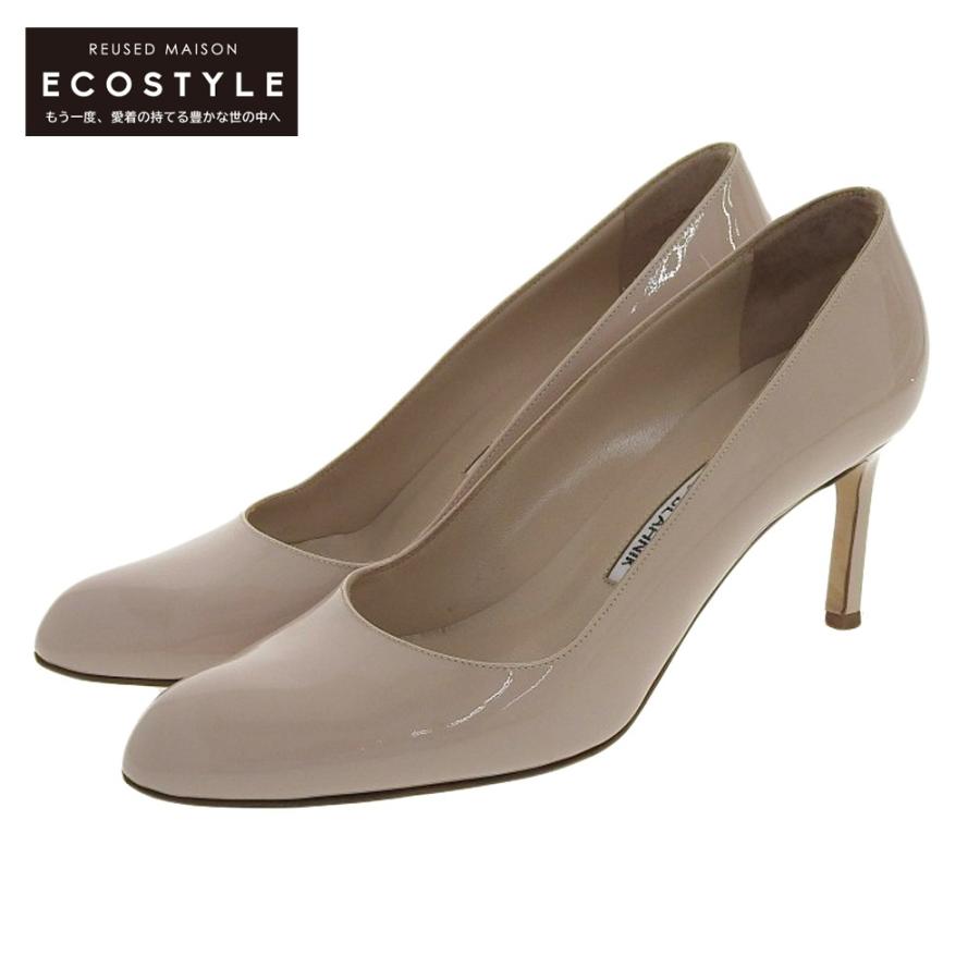 MANOLO BLAHNIK マノロブラニク パテント アーモンドトゥ ヒール 