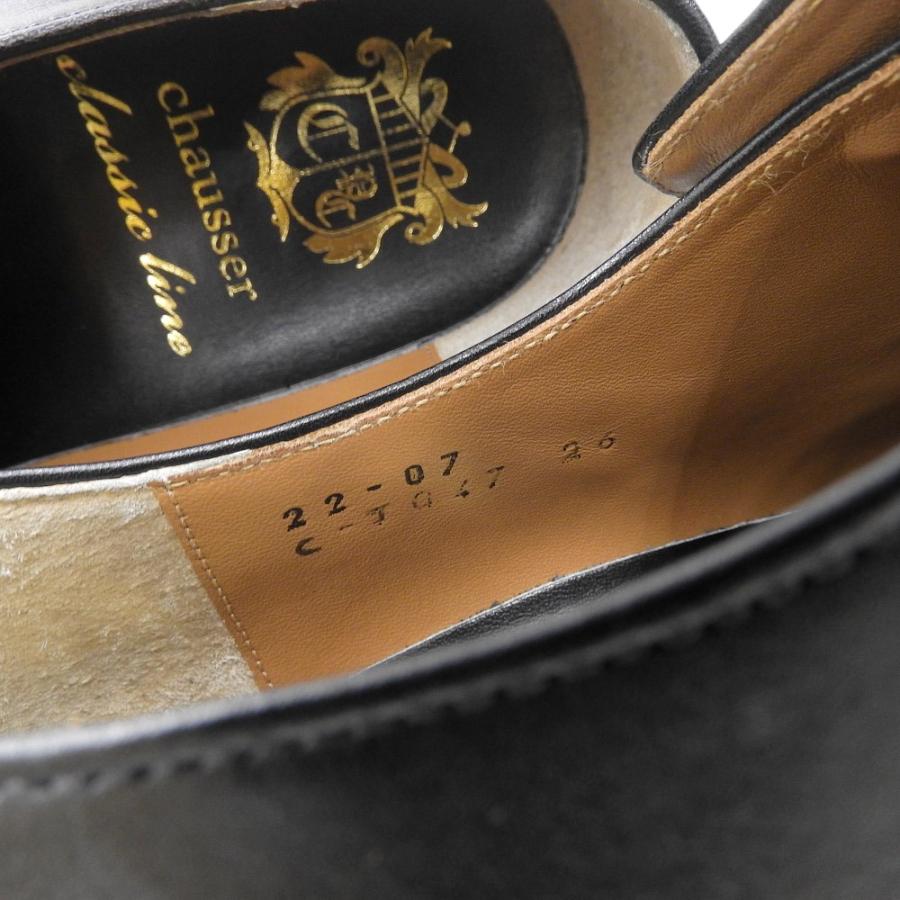 chausser ショセ classic line ボタンシューズ メンズ ブラック 42 26