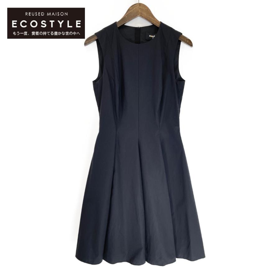 PAULE KA ポールカ ノースリーブワンピース Aライン 36 異素材 PAULE