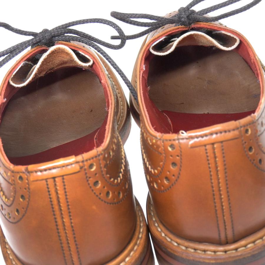 トリッカーズ 美品 Tricker's トリッカーズ バートン フルブローグ ダービーシューズ メンズ マロンアンティーク 7 1/2 M5633 7.5 Tricker's（トリッカーズ） 美品 バートン フルブローグ ダービー