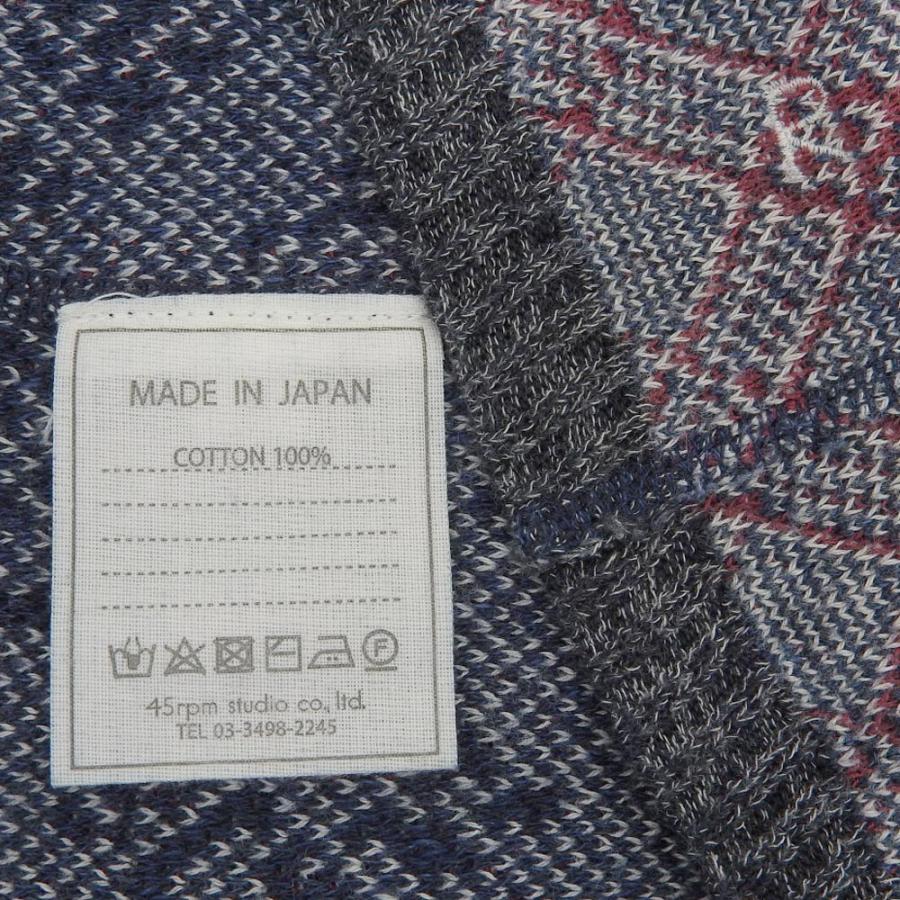美品 45R フォーティファイブ アール ジャガード 馬比古 Tシャツ 