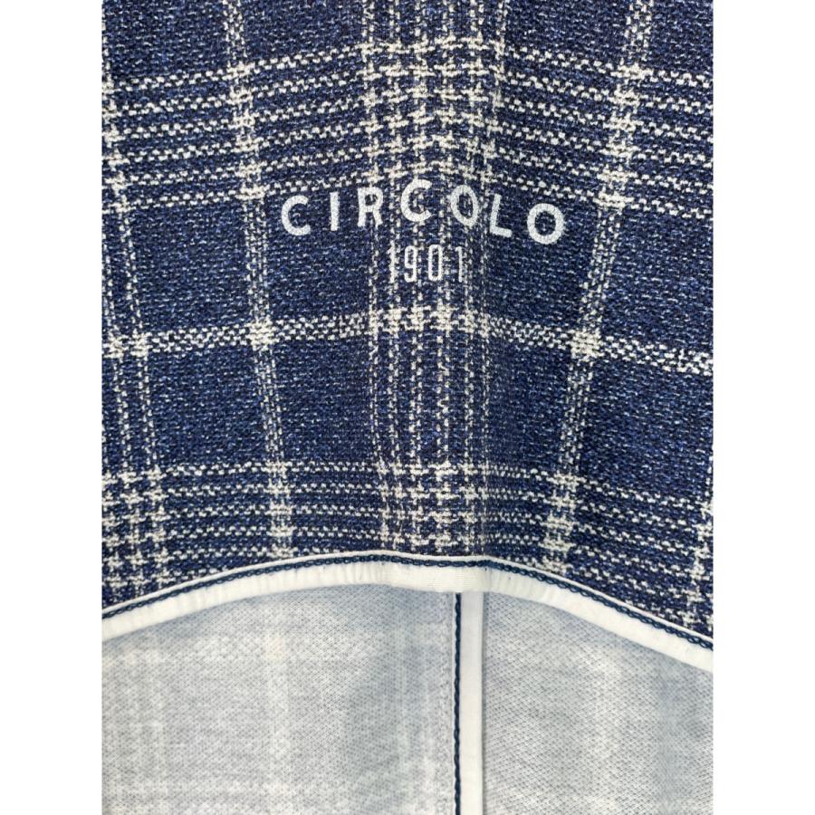 CIRCOLO1901 チルコロ1901 チェック ジャージー テーラード ネイビー