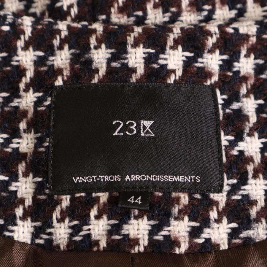 NIJYUSANKU 23区 23AW ブラウン×ホワイト SCWWSW0509 チェック