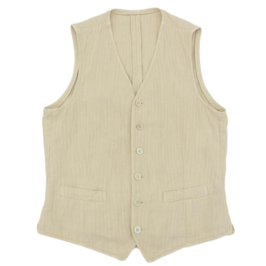 LARDINI（ラルディーニ） 美品 コットン リネン ジレ ベスト メンズ 
