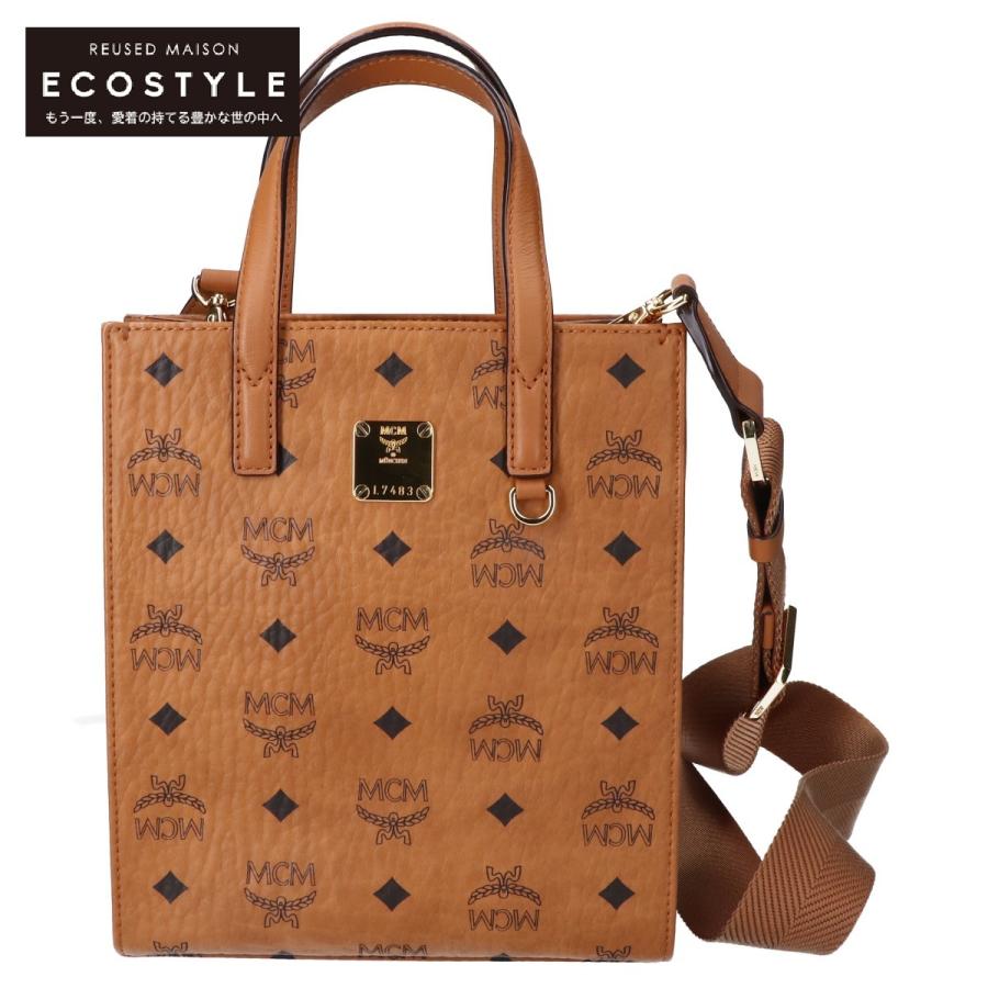 美品 MCM エムシーエム MMTAAKC02CO001 Aren Tote in Visetos 