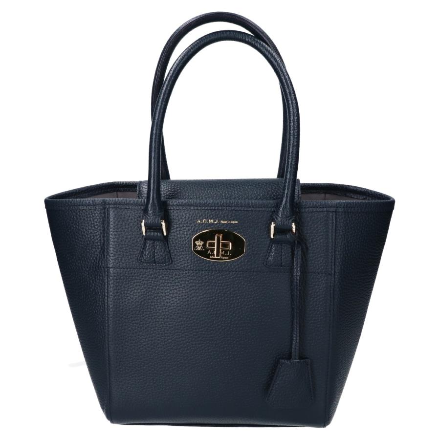 極美品　ADMJレザーハンドバック　トート　レディース　ブラック A .D. M.J. レザートートバッグ ブラック