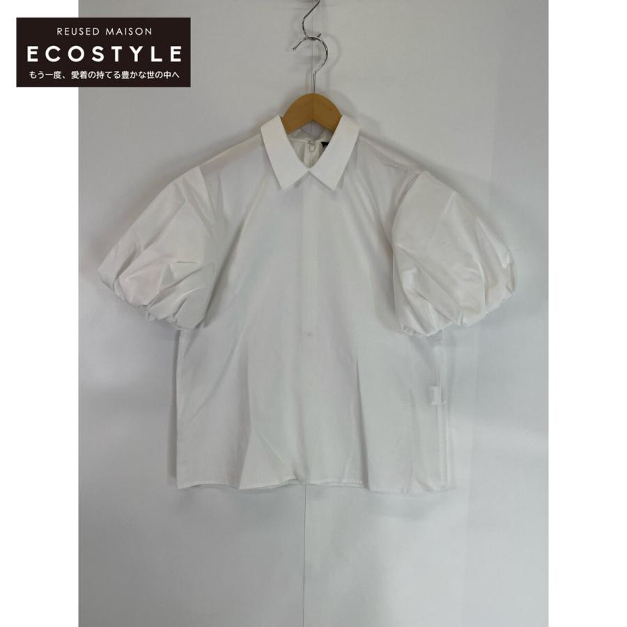 YOKO CHAN ホワイト ペプラム 半袖トップス YOKO CHAN ホワイト ペプラム 半袖トップス YOKO CHAN ホワイト