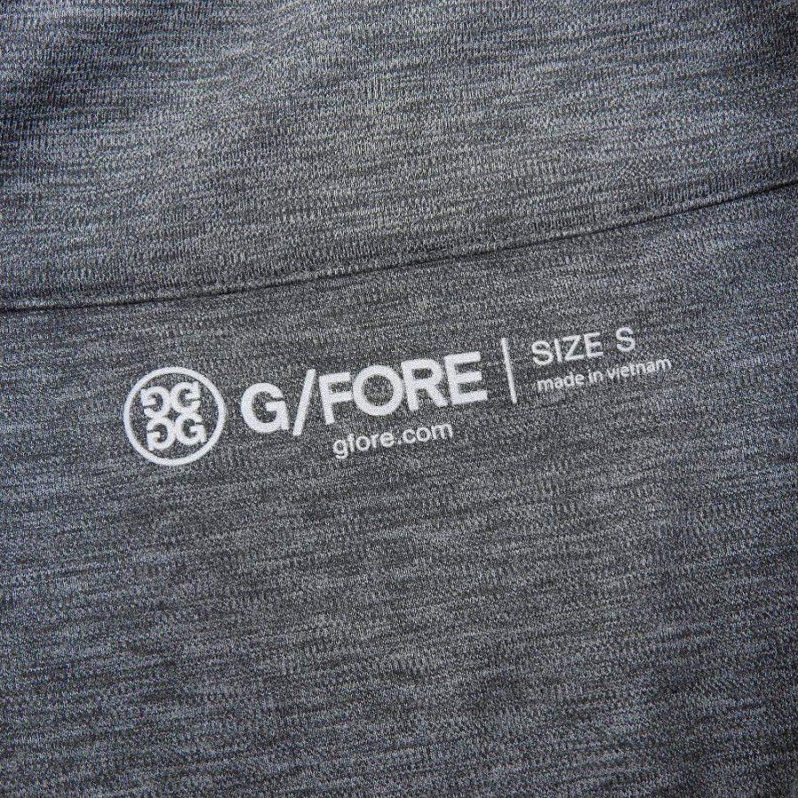 # G/FORE ジーフォア グレー 長袖ハイネックシャツ バックプリント G/FORE ジーフォア ハーフジップ ハイネック トップス メンズ グレー S