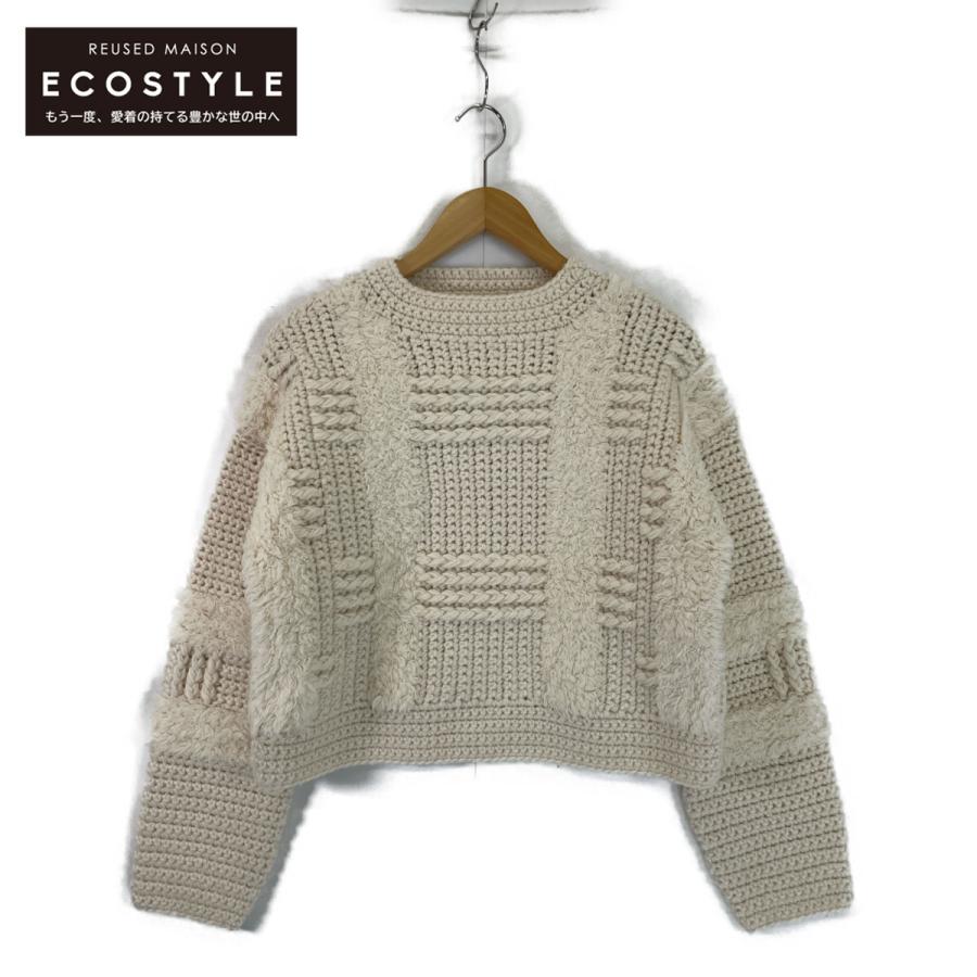 CLANE クラネ 13106-2192 WIDE CHECK HAND KNIT ニットセーター