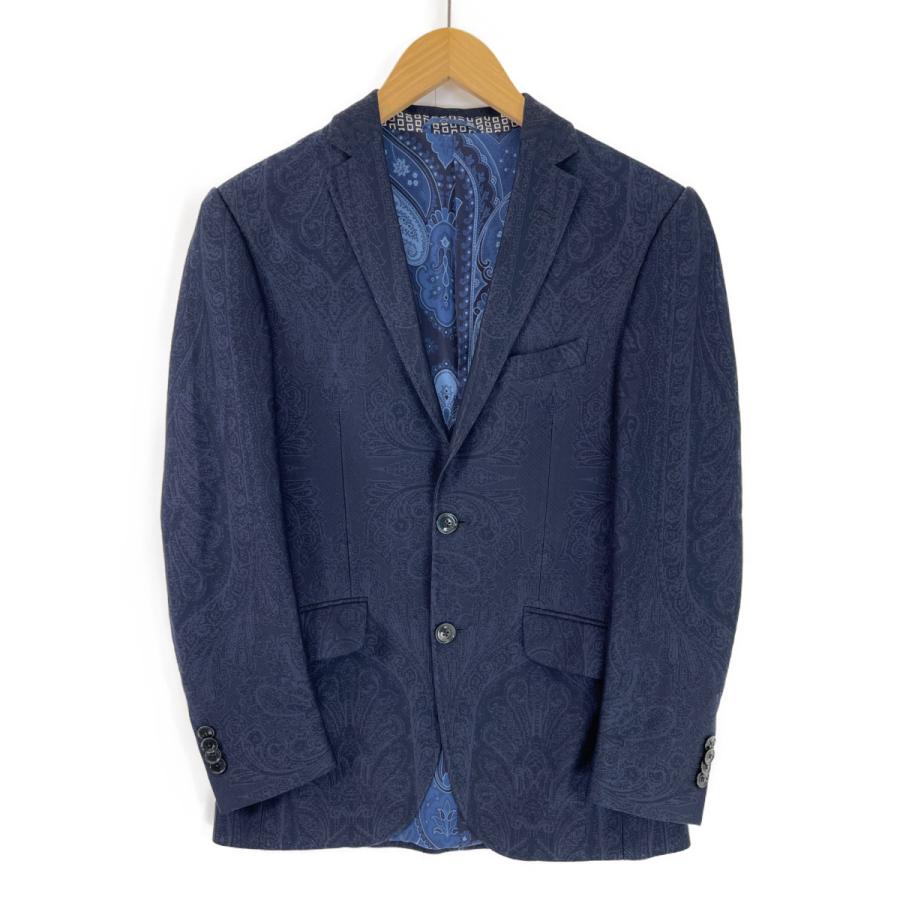 ETRO エトロ ネイビー 151-1J816-1188 ペイズリー柄 テーラード ETRO エトロ ネイビー 151-1J816-1188 ペイズリー柄 テーラード