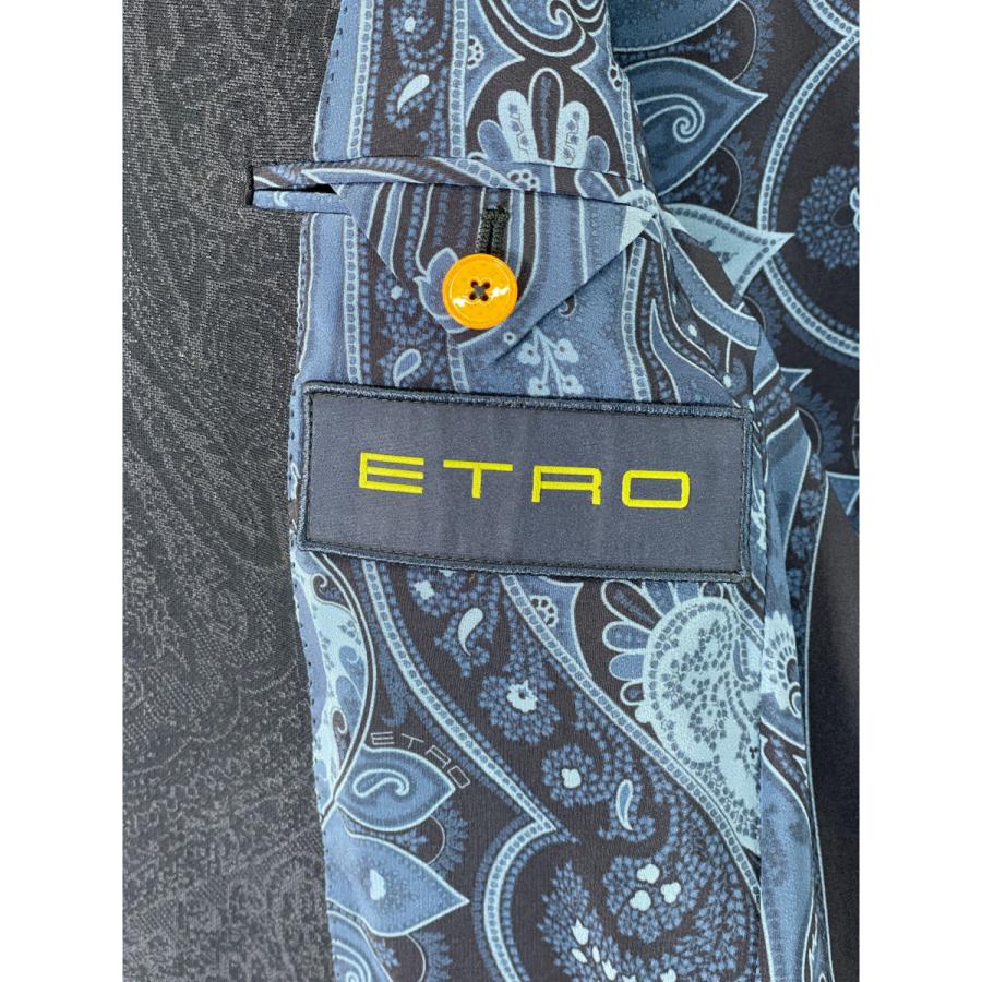 ETRO エトロ ネイビー 151-1J816-1188 ペイズリー柄 テーラード ETRO エトロ ネイビー 151-1J816-1188 ペイズリー柄 テーラード