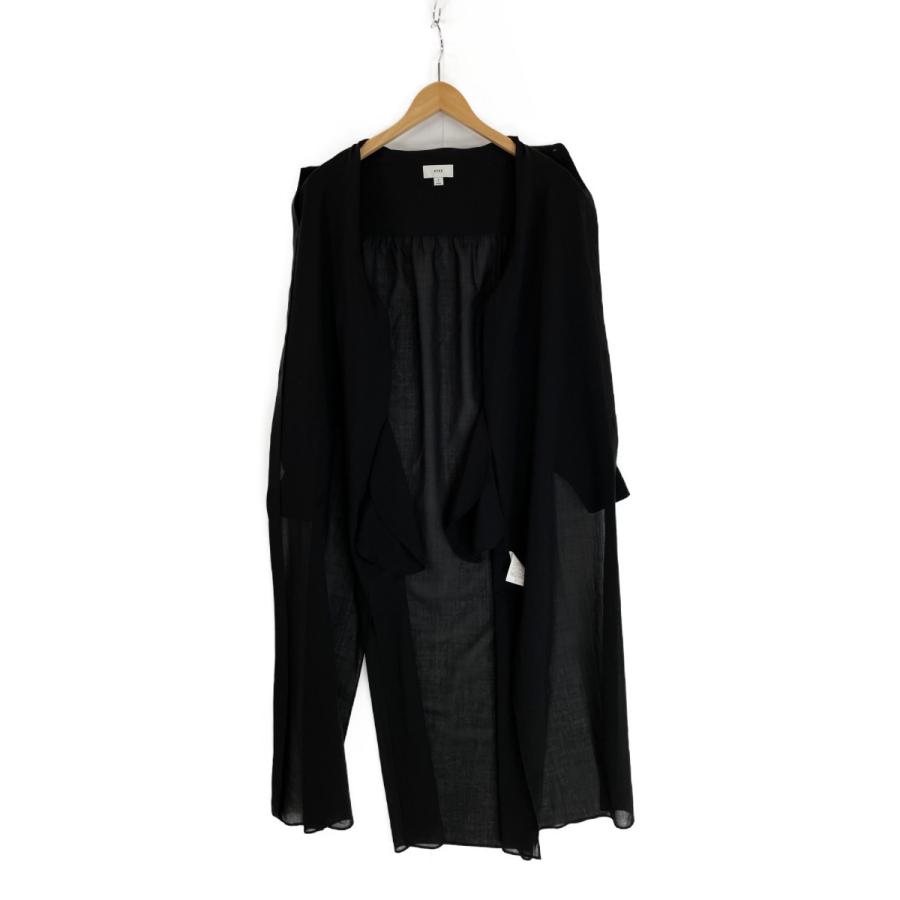 HYKE ハイク 23SS ブラック 231-16157 W/P SHIRT DRESS 2 ワンピース