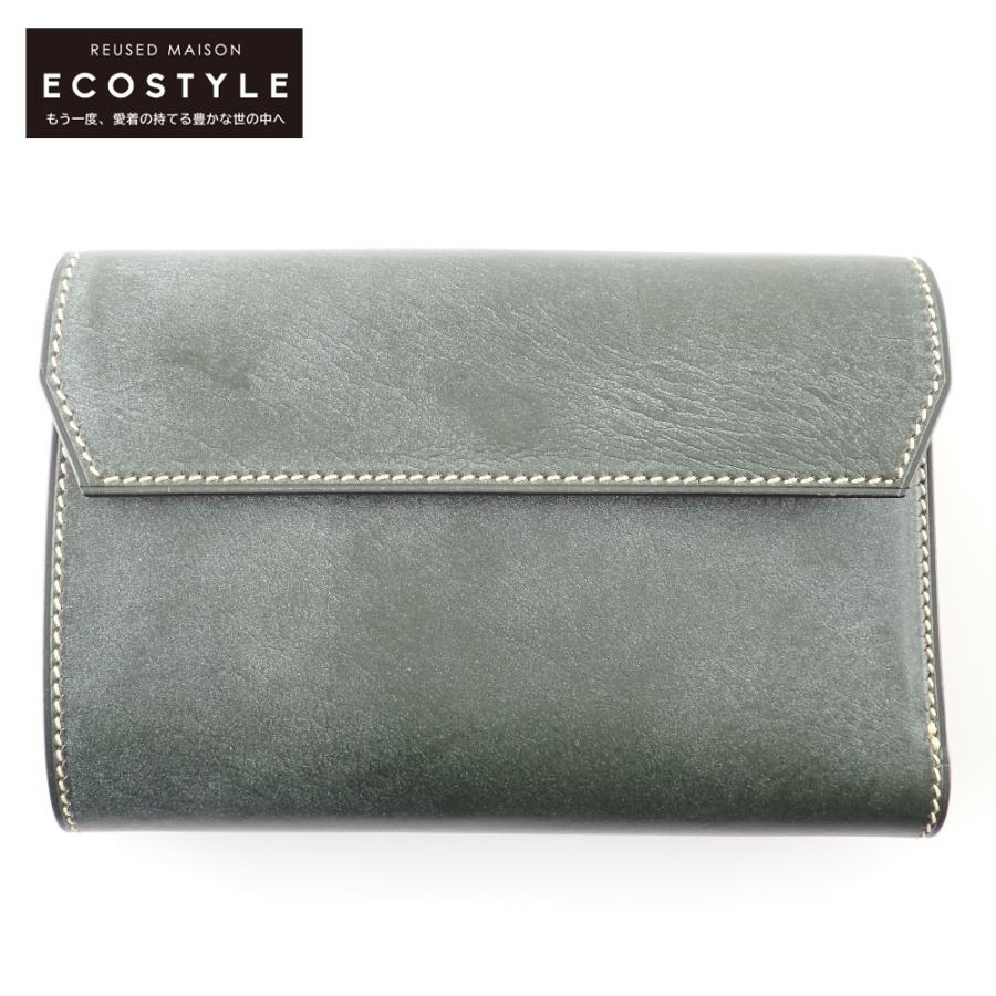 新品同様 万双 m00000153 ブライドル 三つ折り財布（小銭入れあり  