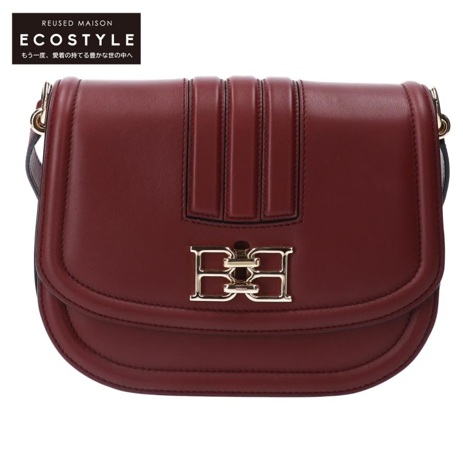 美品 BALLY バリー レザートートバッグ レッド ボルドー