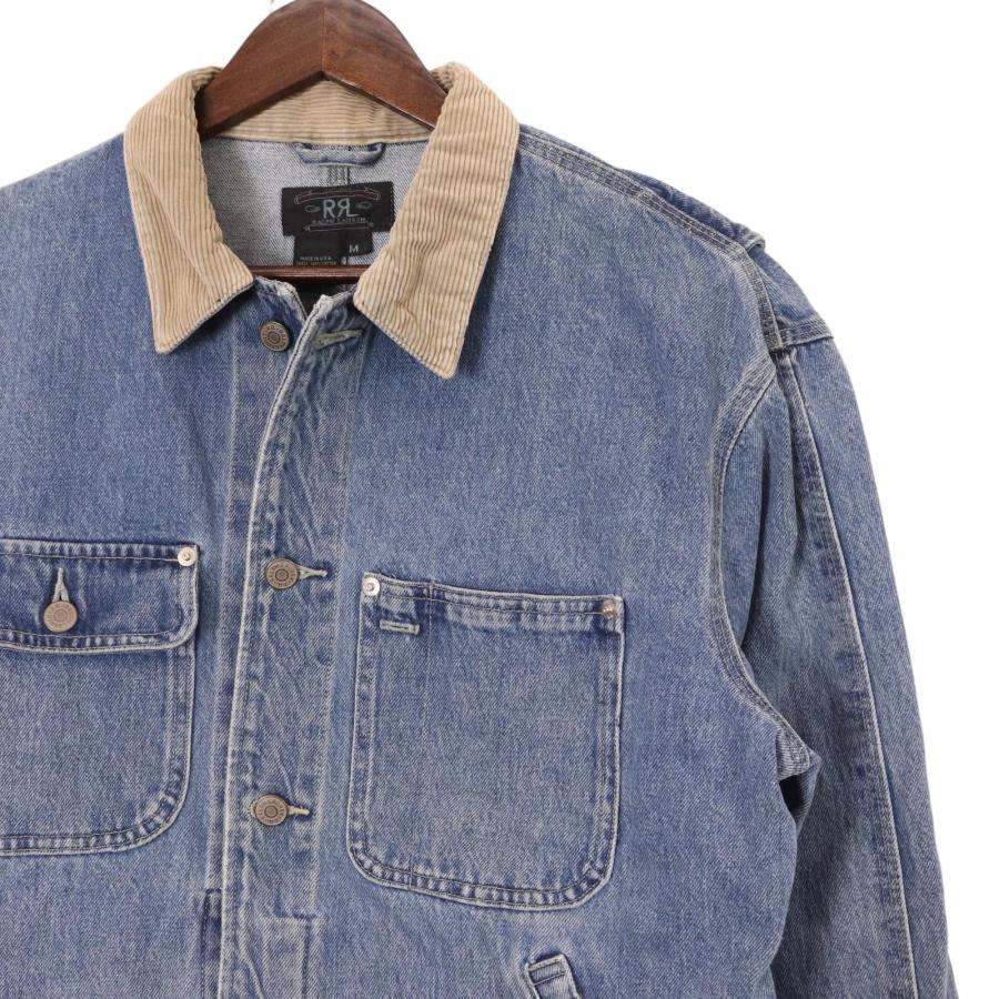 RRL ダブルアールエル 90s 三つ星タグ コーデュロイ襟 デニム ブルー M