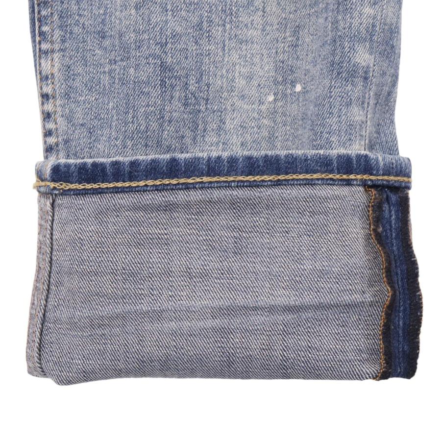 DENHAM デニムパンツ リペア加工 ボタンフライ DENHAM デンハム 27180-3-11010 RAZOR Candiani リペア加工 デニム