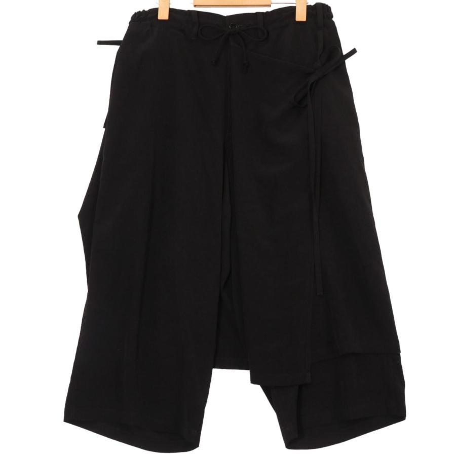 Ground Y グラウンドワイ ブラック GA-P06-500 CREPE de CHINE CROPPED