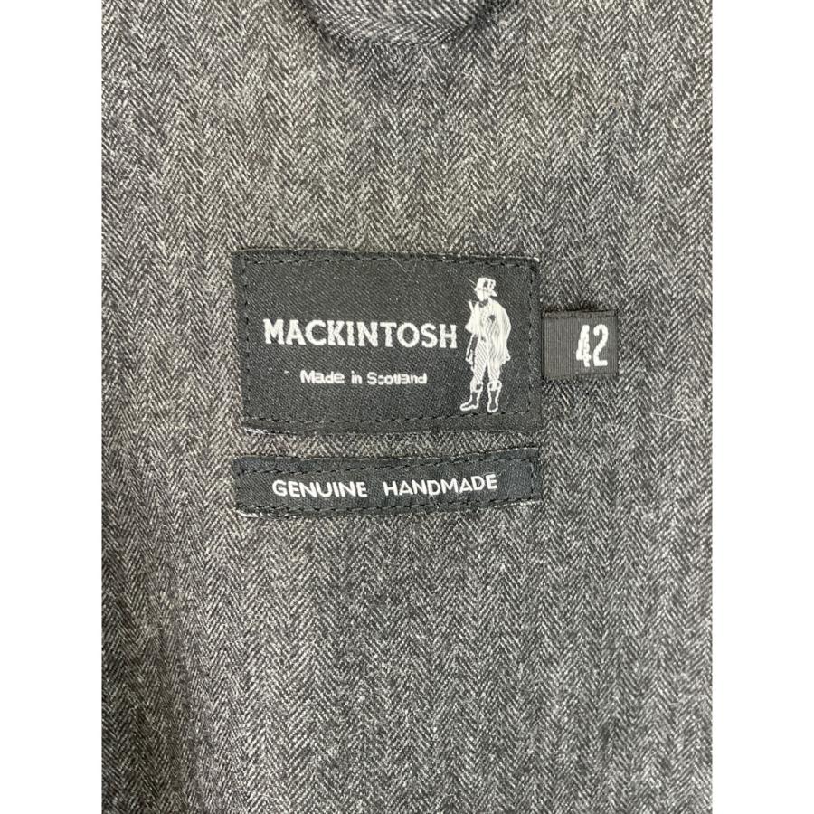 MACKINTOSH マッキントッシュ ダンケルド ベルト付きゴム引きウールステンカラーコート グレー 42 コート ウール メンズ 中古｜wine-king｜05