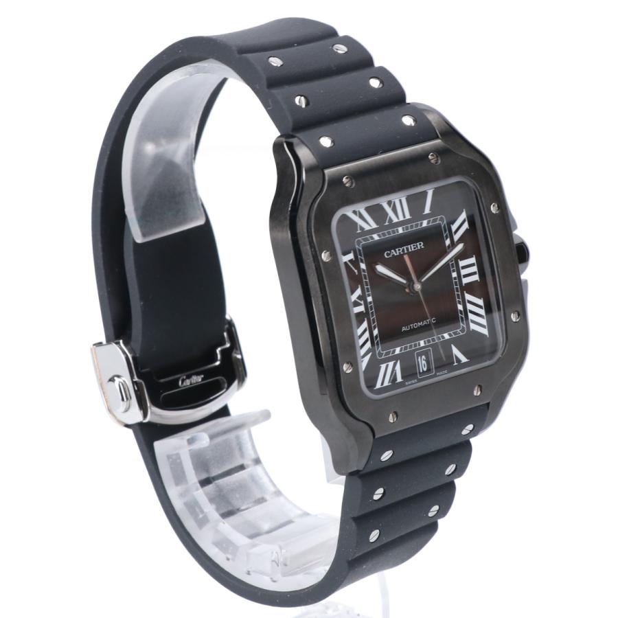 Cartier 自動巻き腕時計 ブラック Cartier（カルティエ） 美品/ SWWA0039 サントス ドゥ ウォッチLM