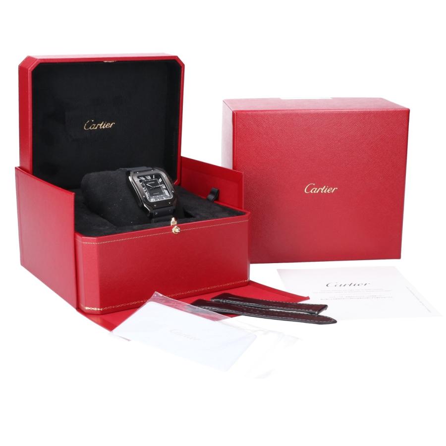 くまさん専用　カルティエ オマージュ 自動巻き腕時計 ブラック　箱付き Cartier（カルティエ） 美品/ SWWA0039 サントス ドゥ ウォッチLM