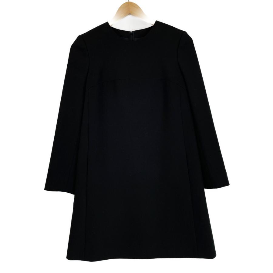 美品 SAINT LAURENT PARIS 長袖ワンピース F38 ブラック