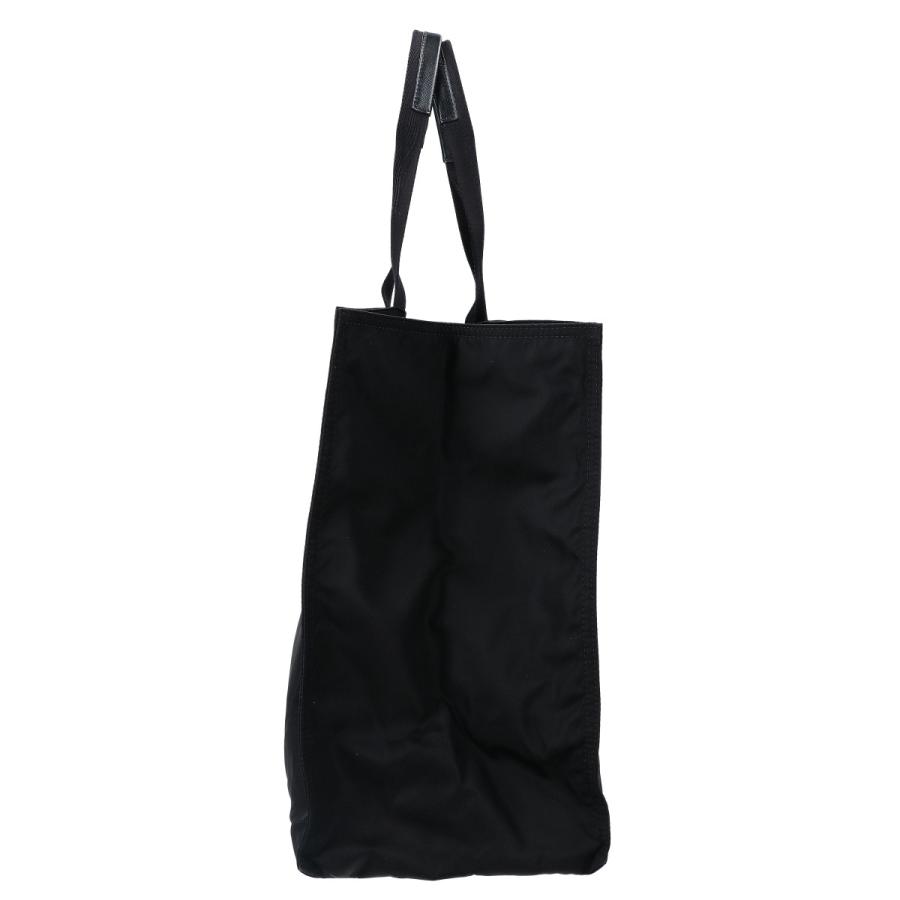 PRADA 美品/ プラダ 三角ロゴプレート ナイロンxレザー トート