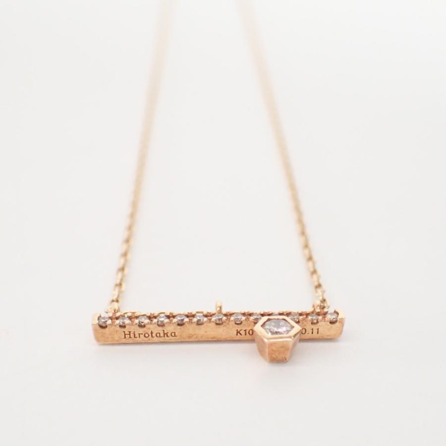 Hirotaka ヒロタカ K10 D0.11ct Gold Long Bar Diamond ロング Hirotaka ヒロタカ K10 D0.11ct Gold Long Bar Diamond ロング
