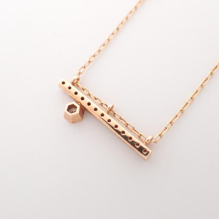Hirotaka ヒロタカ K10 D0.11ct Gold Long Bar Diamond ロング Hirotaka ヒロタカ K10 D0.11ct Gold Long Bar Diamond ロング
