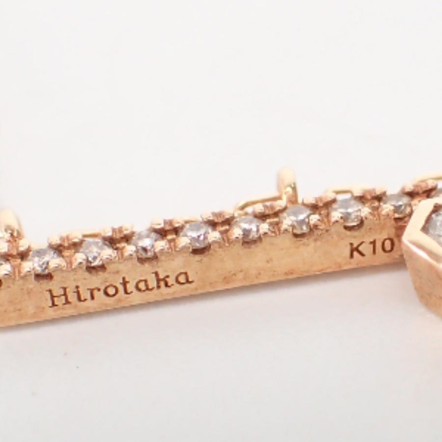 Hirotaka ヒロタカ K10 D0.11ct Gold Long Bar Diamond ロング Hirotaka ヒロタカ K10 D0.11ct Gold Long Bar Diamond ロング