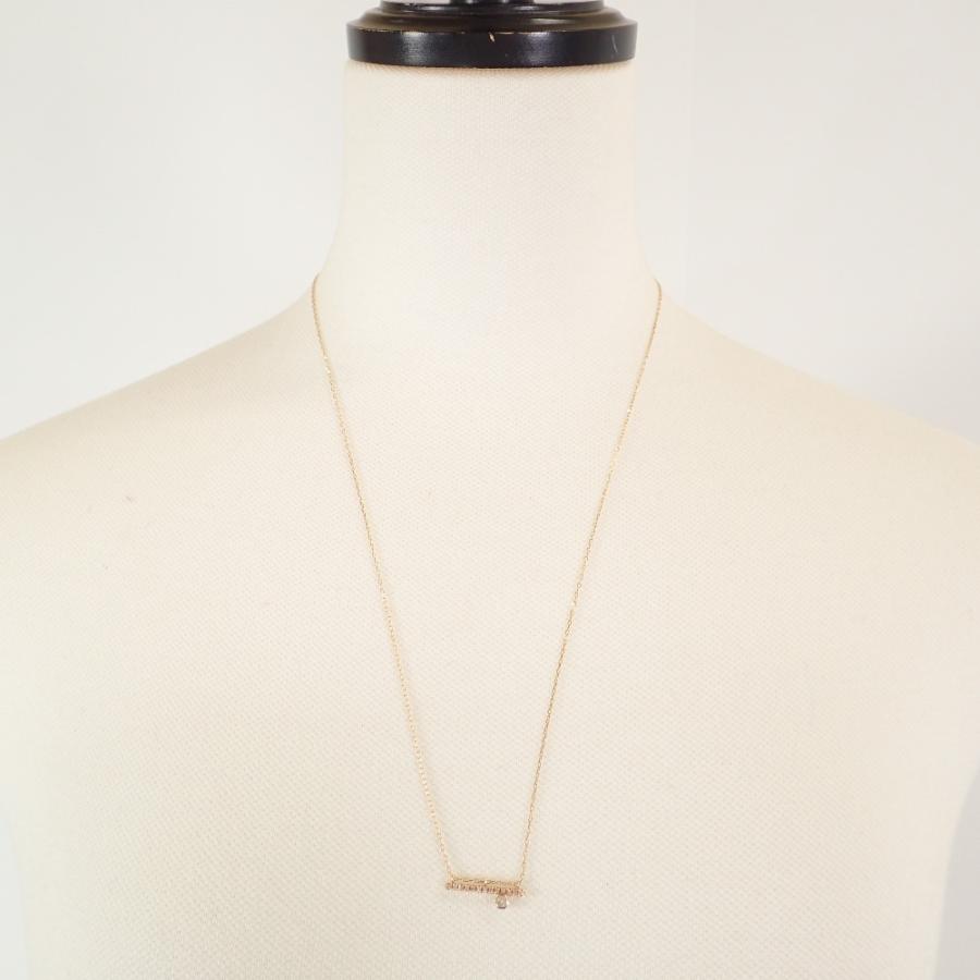 Hirotaka ヒロタカ K10 D0.11ct Gold Long Bar Diamond ロング Hirotaka ヒロタカ K10 D0.11ct Gold Long Bar Diamond ロング