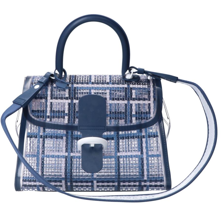 DELVAX ブリヨン　MM ネイビー DELVAUX デルヴォー ブリヨンMM ドリーマー PVCxラバー 2Way クリア