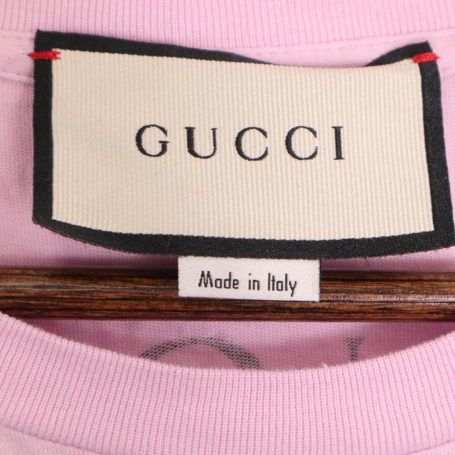 GUCCI（グッチ） ピンク 539081 バックスカルプリント Tシャツ ピンク