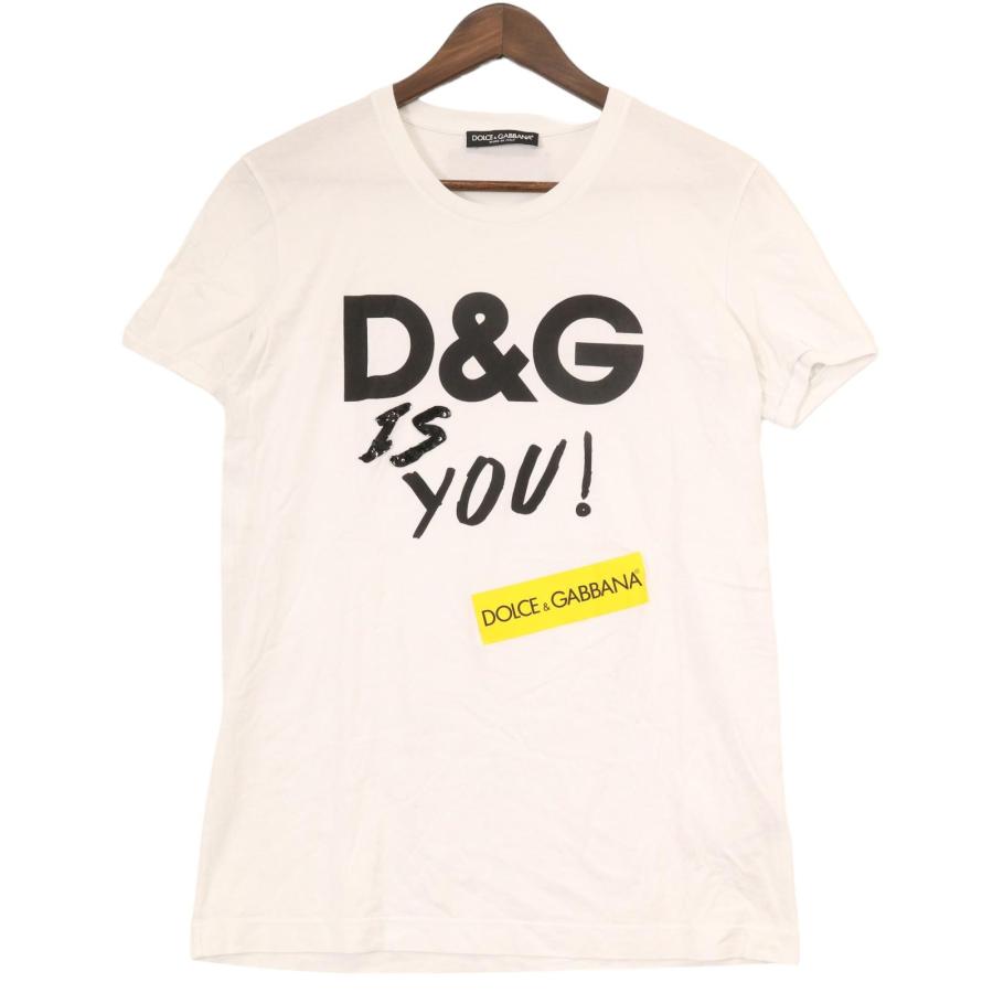 DOLCE&GABBANA - ドルチェアンドガッバーナ F8K74Z/HH7LS ロゴ 半袖Tシャツ 38 Dolce&Gabbana ドルチェアンドガッバーナ F8K74Z/HH7LS ロゴ